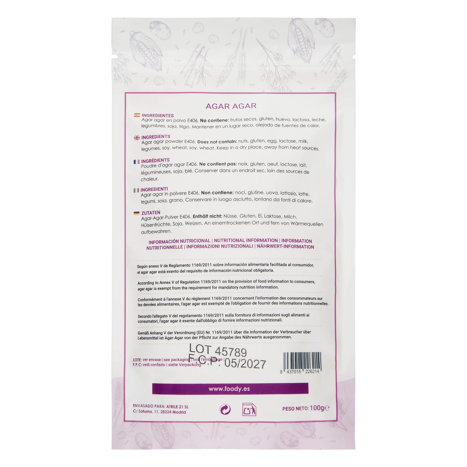 Agar Agar 100g - Imagen 2