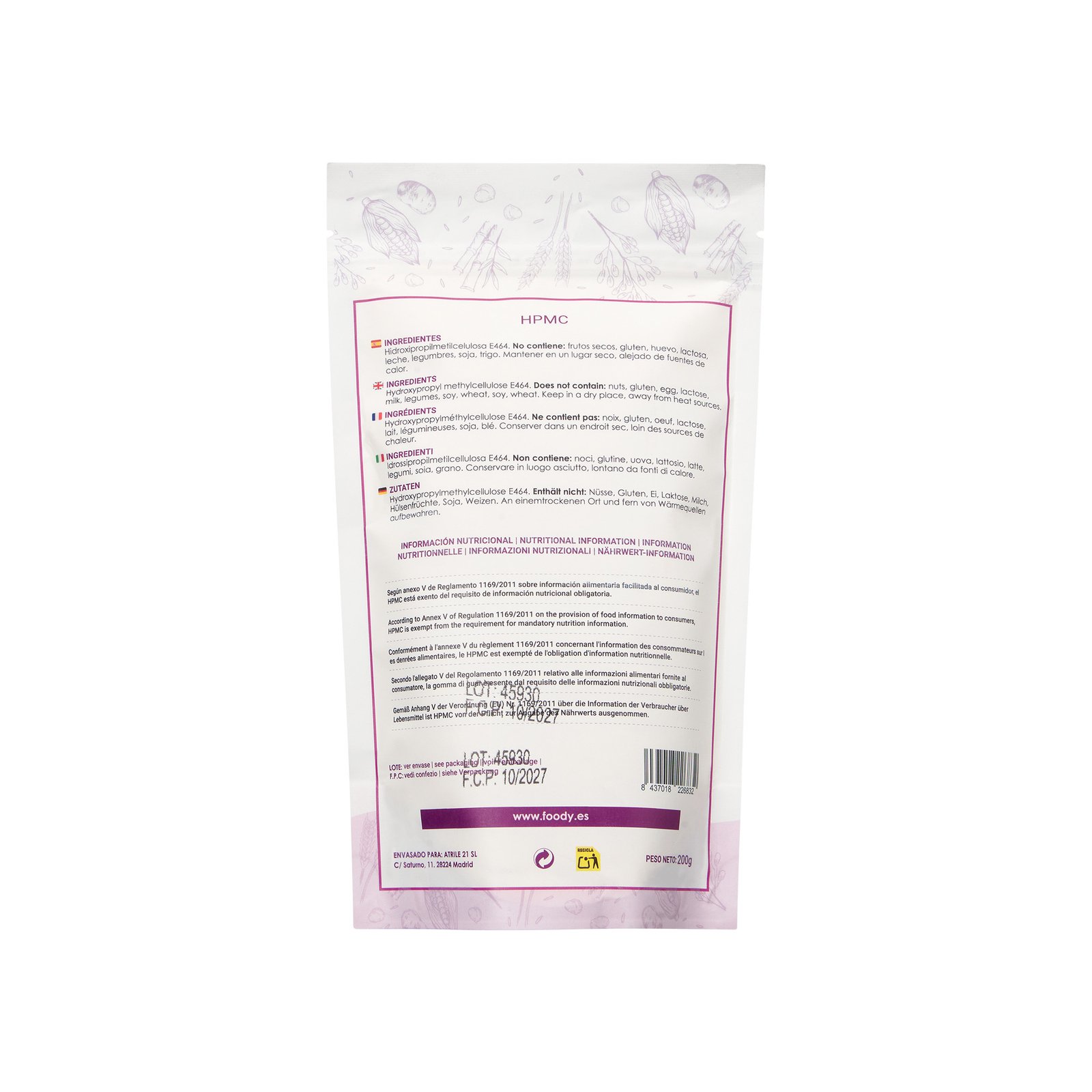 HPMC en polvo 200g - Imagen 2